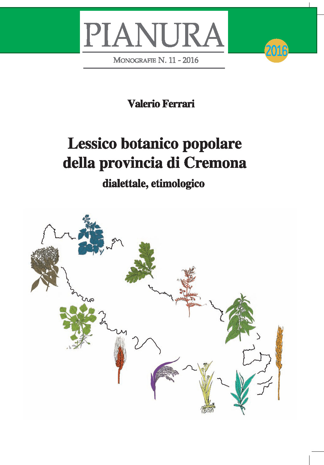 Copertina libro Lessico botanico popolare della provincia di Cremona dialettale, etimologico (2016)