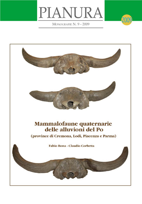 Copertina libro Mammalofaune quaternarie delle alluvioni del Po (2009)